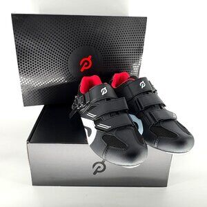 Peloton Cycling Shoes Size 42 Black & Red Spin Bike Footwear With Box NEW
